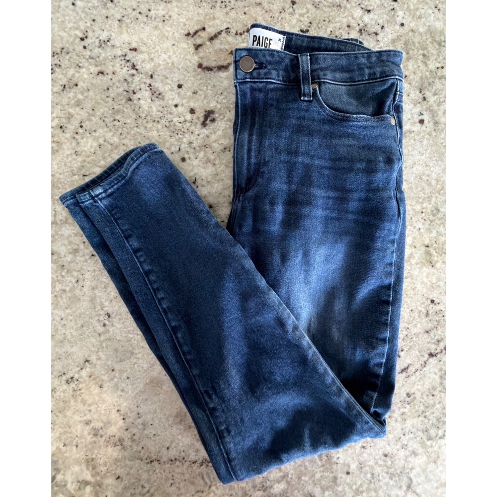 PAIGE Size 28 Dark Wash‎ Mid Rise Straight Leg Jeans